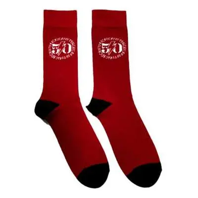 Ac/dc Unisex Ankle Socks: 50th Logo (uk Size 6 - 11) UK Size 6 - 11