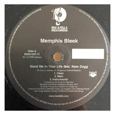 LP Memphis Bleek: Need Me In Your Life / We Ballin'