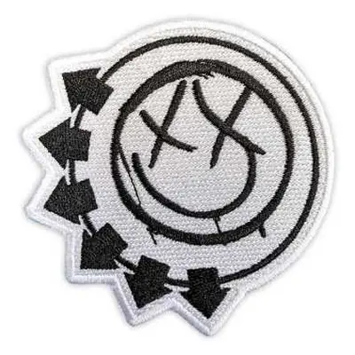 Blink-182 Standard Woven Patch: Black Six-arrow Smile