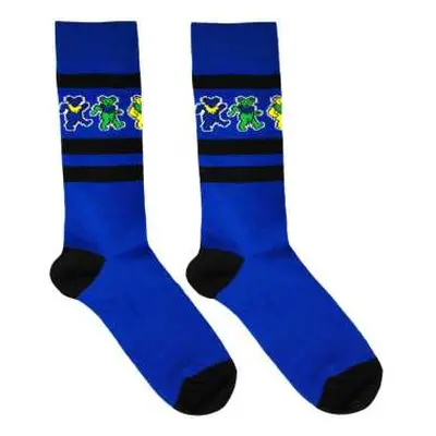 Grateful Dead Unisex Ankle Socks: Dancing Bears Stripe (uk Size 6 - 11) UK Size 6 - 11