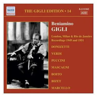 CD Antonio Caldara: Benjamino Gigli- Edition Vol.14