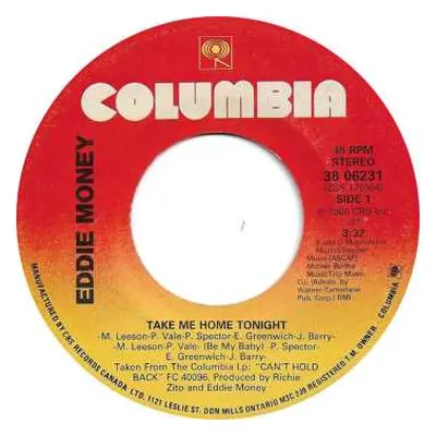 LP Eddie Money: Take Me Home Tonight