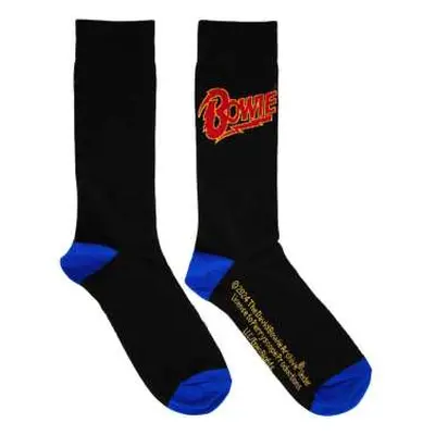 David Bowie Unisex Ankle Socks: Logo Blue Contrast (uk Size 6 - 11) UK Size 6 - 11