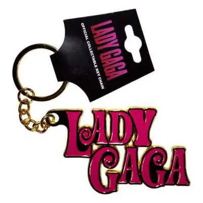 Lady Gaga Keychain: Swirly Logo