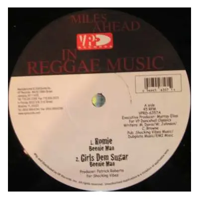 LP Beenie Man: Romie / Girls Dem Sugar