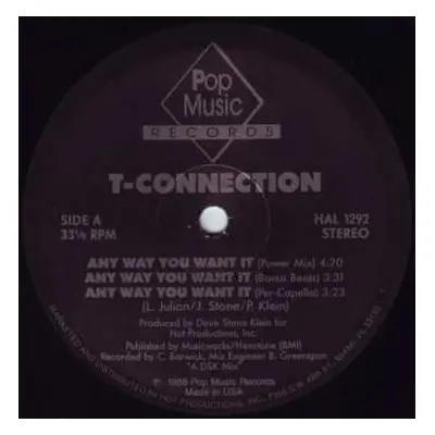 CD T-Connection: Any Way You Want It