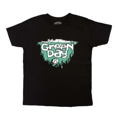 Green Day Unisex T-shirt: Sad Smiley (large) L