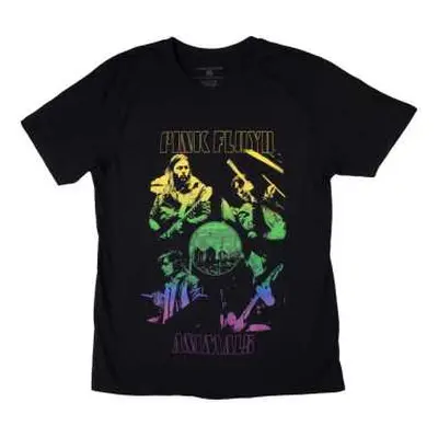 Pink Floyd Unisex T-shirt: Animals Rainbow Photo (back Print) (medium) M