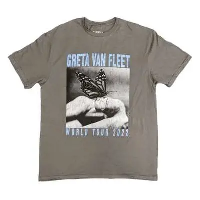 Greta Van Fleet Unisex T-shirt: World Tour Butterfly (x-large) XL