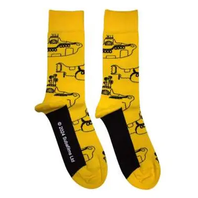 The Beatles Unisex Ankle Socks: Sub Outline Repeat (uk Size 7 - 11) 42 - 47