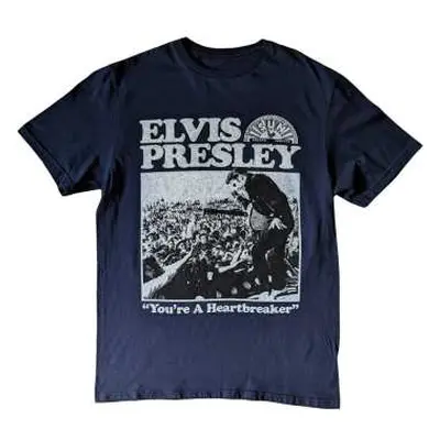 Sun Records Unisex T-shirt: Elvis Heartbreaker (medium) M