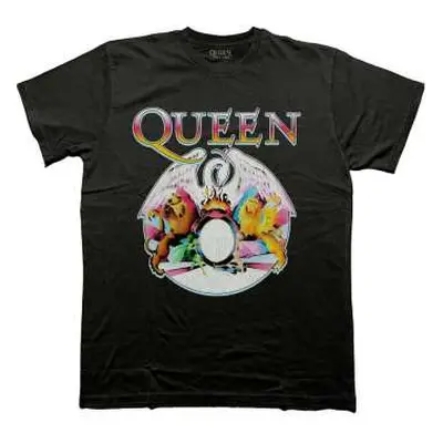 Queen Unisex T-shirt: Multi Colour Crest (x-large) XL