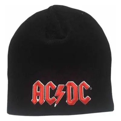 Ac/dc Unisex Beanie Hat: Red 3d Logo