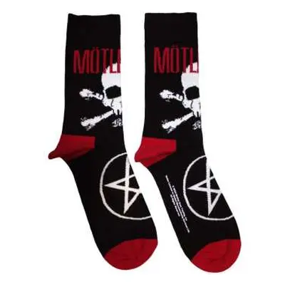 Motley Crue Unisex Ankle Socks: Skull & Crossbones (uk Size 7 - 11) 42 - 47