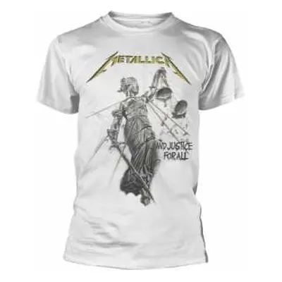 Tričko And Justice For All (white) XL