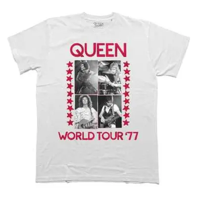 Queen Unisex T-shirt: World Tour 77 (large) L