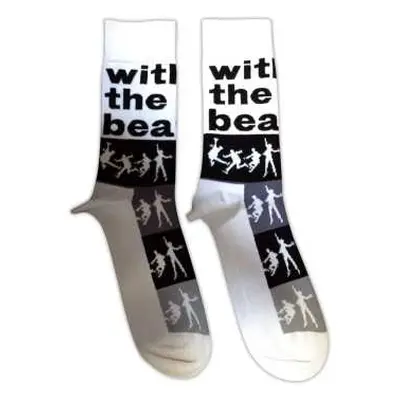 The Beatles Unisex Ankle Socks: With The Beatles Silhouette Stripes (uk Size 7 - 11) 42 - 47