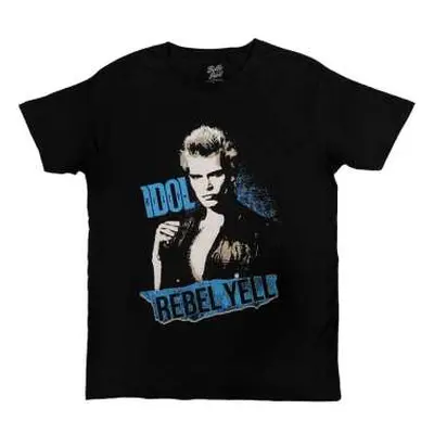 Billy Idol Unisex T-shirt: Rebel Yell Blue (medium) M