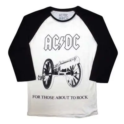 Ac/dc Unisex Raglan T-shirt: For Those About To Rock (small) S