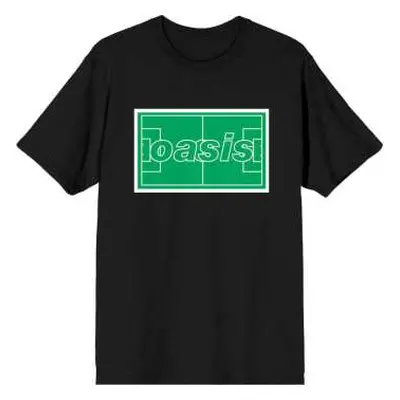 Oasis Unisex T-shirt: Maine Road Football Pitch (back Print) (medium) M