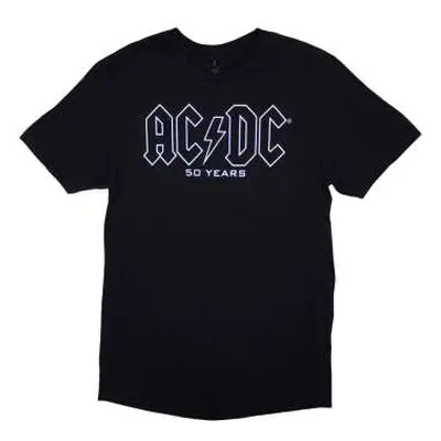 Ac/dc Unisex T-shirt: History Logo (back Print) (large) L