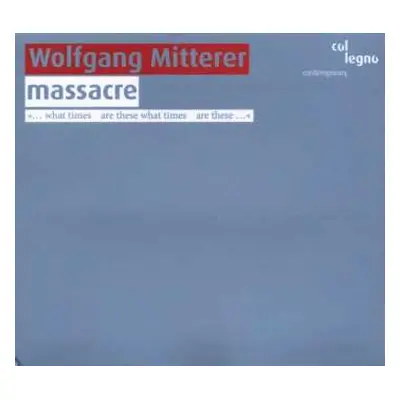 CD Wolfgang Mitterer: massacre