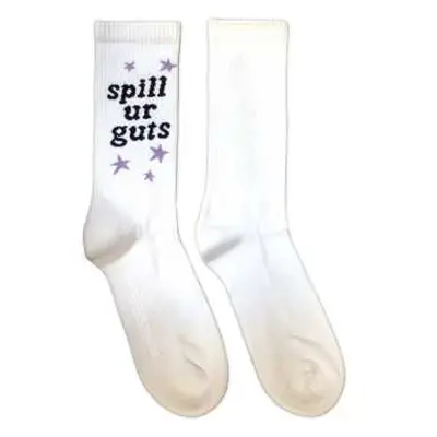 Olivia Rodrigo Unisex Terry Socks: Spill Your Guts (uk Size 7 - 11) 42 - 47