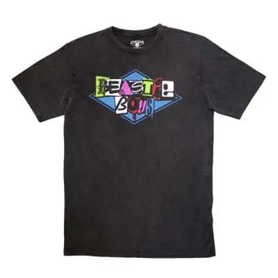 The Beastie Boys Unisex Stone Wash T-shirt: Multicolour Logo (large) L