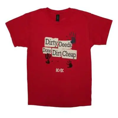 Ac/dc Kids T-shirt: Dirty Deeds Done Dirt Cheap (9-10 Years) 9-10 let