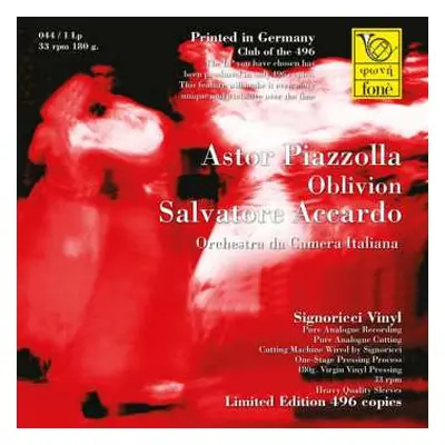 LP Astor Piazzolla: Tangos Für Violine & Streichorchester »oblivion« (180g)