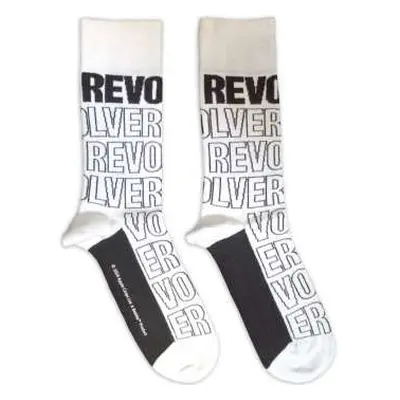 The Beatles Unisex Ankle Socks: Revolver Text Outlines Repeat (uk Size 7 - 11) 42 - 47