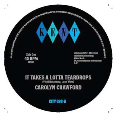 LP Carolyn Crawford & Hodges, James, Smith & Crawford: It Takes A Lotta Teardrops / Im In Love