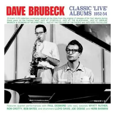 3CD The Dave Brubeck Quartet: Classic 'live' Albums 1952-54