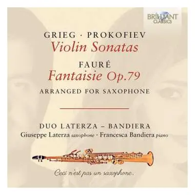 CD Sergei Prokofiev: Violin Sonatas • Fantaisie Op.79 (Arranged For Saxophone)