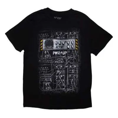 Ac/dc Unisex T-shirt: Control Wires Pwr-up Eu Tour '24 (back Print & Ex-tour) (small) S