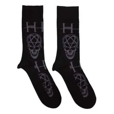 Him Unisex Ankle Socks: Heartagram Skull (uk Size 7 - 11) 42 - 47