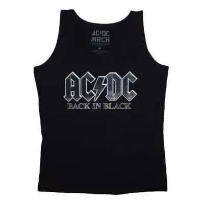 Ac/dc Ladies Vest T-shirt: Back In Black (x-large) XL