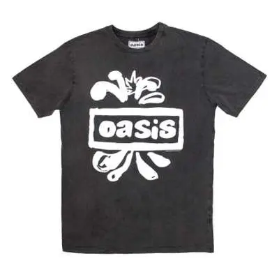 Oasis Unisex Stone Wash T-shirt: Logo Splat (xx-large) XXL