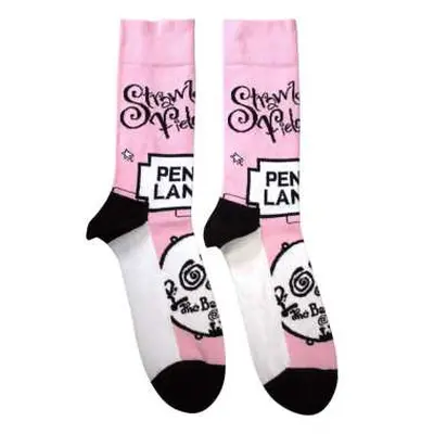 The Beatles Unisex Ankle Socks: Strawberry Fields/penny Lane