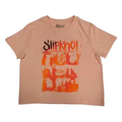 Slipknot Ladies Crop Top: The End So Far Faces Grid (back Print) (x-large) XL