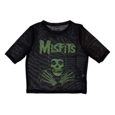 Misfits Ladies Crop Top: Green Hands (mesh) (small) S