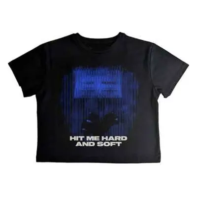 Billie Eilish Ladies Crop Top: Hmhas Blue Lines (small) S