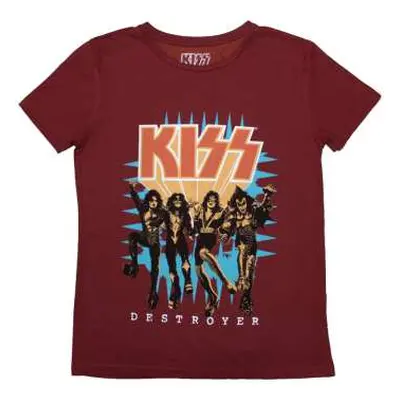 Kiss Ladies T-shirt: Destroyer 3d Logo (large) L