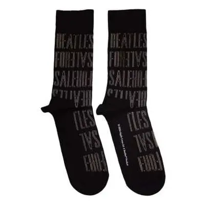 The Beatles Ankle Socks: For Sale Text Outlines Repeat