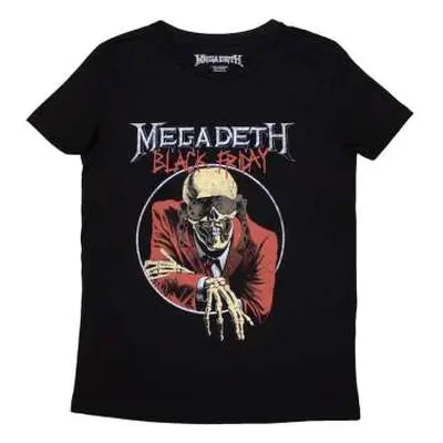 Megadeth Ladies T-shirt: Black Friday (back Print) (x-large) XL