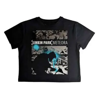 Linkin Park Ladies Crop Top: Meteora Drip Collage (large) L