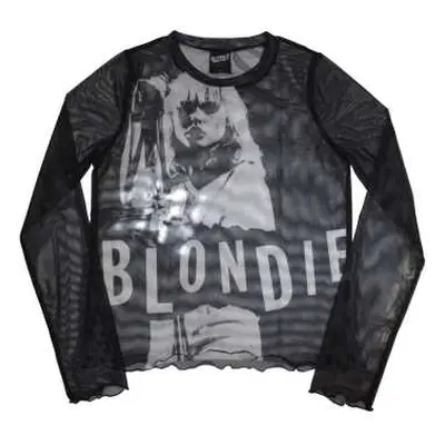 Blondie Ladies Long Sleeve T-shirt: Mic Stand (mesh) (x-large) XL