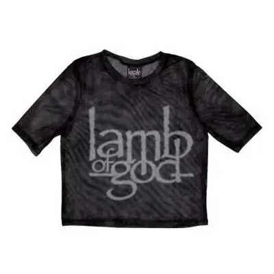 Lamb Of God Ladies Crop Top: Logo (mesh) (small) S