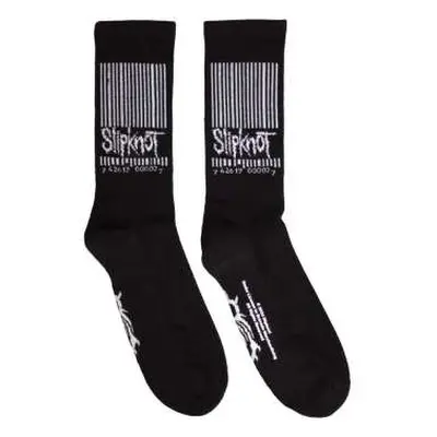 Slipknot Unisex Terry Socks: Barcode & Tribal S