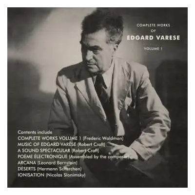 3CD/Box Set Edgard Varèse: Complete Works Of Edgard Varèse, Volume 1